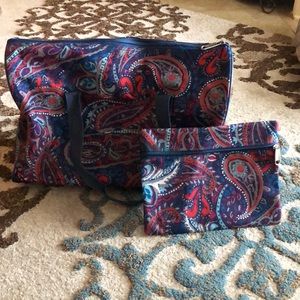 Overnight bag with small toiletry bag